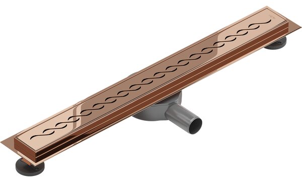 Mexen Flat 360° M18 sprchový žľab 60 cm, ružové zlato, 1623060-40