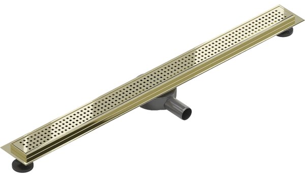 Mexen Flat 360°, nerezový sprchový žľab vzor M08 80 cm, zlatá lesklá, 1525080-40
