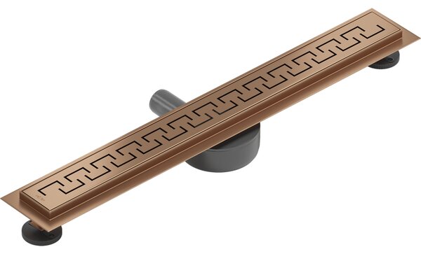 Mexen Flat 360° M15 otočný líniový odtok 50 cm, brúsená meď - 1C24050-40