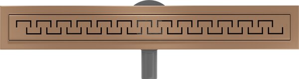 Mexen Flat 360° M15 otočný líniový odtok 50 cm, brúsená meď - 1C24050-40