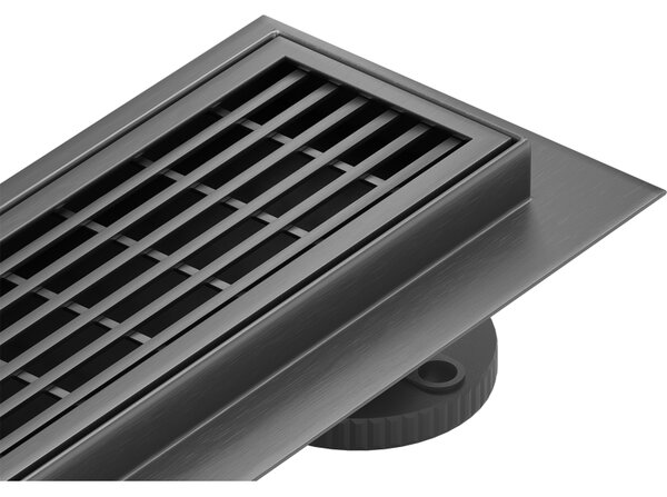 Mexen Flat 360° M33 sprchový žľab 50 cm, brúsený grafit, 1E33050-40