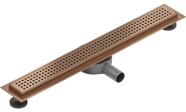 Mexen Flat 360° M08 otočný lineárny odtok 50 cm, kartáčovaná meď - 1C25050-40