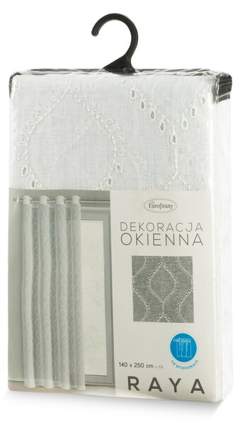 ZÁCLONA NA KRÚŽKOCH RAYA 140X250 CM VZOROVANÁ