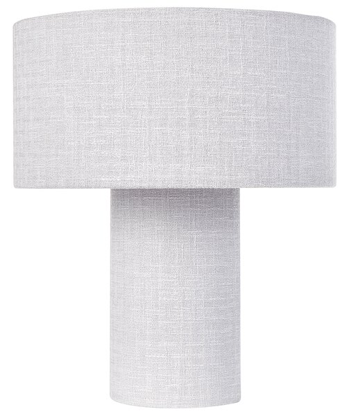 Stolná nočná lampa sivá bavlna a ľan látkový podstavec a tienidlo 30 cm moderný štýl spálňa obývacia izba