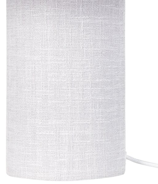 Stolná nočná lampa sivá bavlna a ľan látkový podstavec a tienidlo 30 cm moderný štýl spálňa obývacia izba