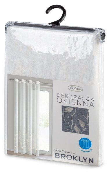ZÁCLONA NA KRÚŽKOCH BROKLYN 140X250 CM CM VZOROVANÁ