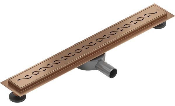 Mexen Flat 360° M18 otočný lineárny odtok 50 cm, brúsená meď - 1C23050-40