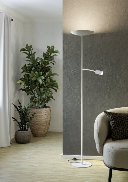 Eglo 901978 - Stmievateľná stojacia LED lampa CONIVARINO LED/26,5W/230V +LED/4W biela