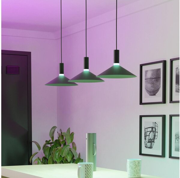 Eglo 902184 - LED RGBW stmievateľný luster na lanku CONOMAVILLA-Z 3xLED/7,5W/230V čierny