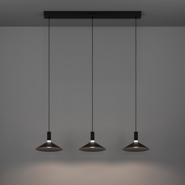 Eglo 902184 - LED RGBW stmievateľný luster na lanku CONOMAVILLA-Z 3xLED/7,5W/230V čierny