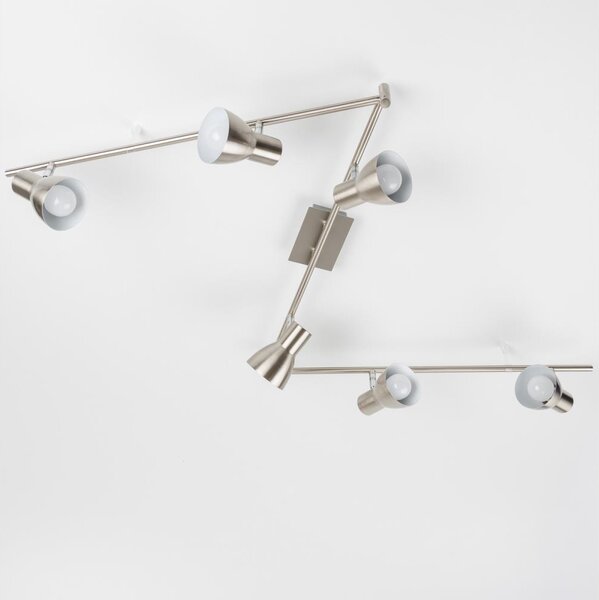 LED bodové svietidlo 6xE14/5W/230V matný chróm