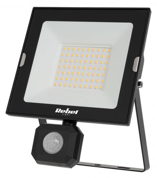 LED Reflektor 50W s detektorom pohybu 6500K Rebel