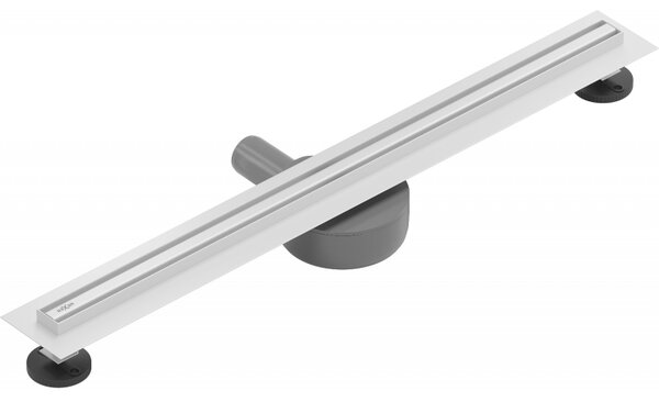 Mexen Flat nerezový sprchový žľab s rotačným 360° sifónom 70 cm, vzor SLIM, biela, 1241070