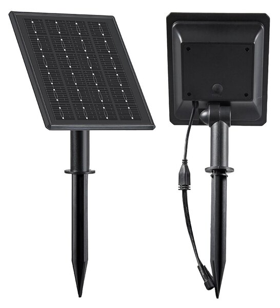Exteriérové solárne zapichovacie svietidlo Rings, 2x LED 1,5w, čierna