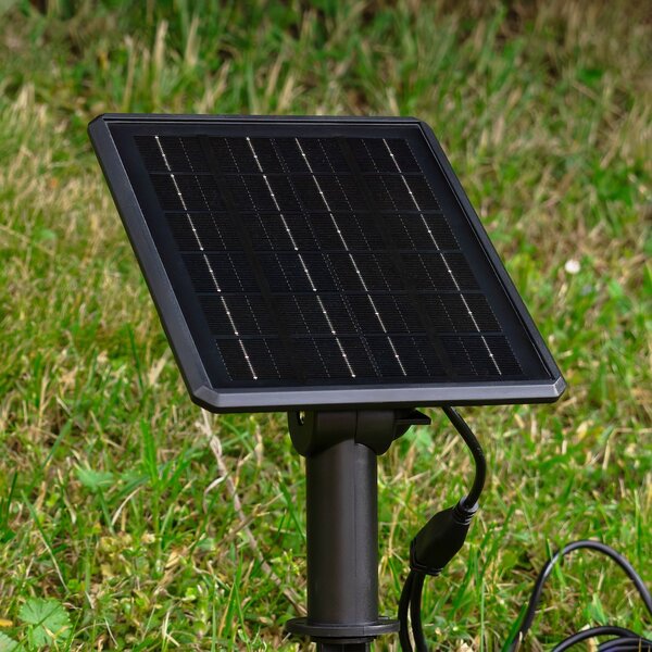 Exteriérové solárne zapichovacie svietidlo Rings, 2x LED 1,5w, čierna