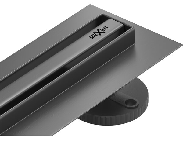 Mexen Flat 360° Slim sprchový žľab 50 cm, brúsený grafit, 1E41050