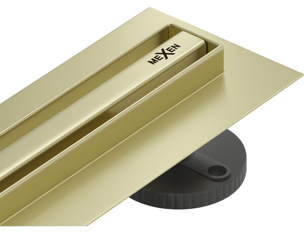 Mexen Flat 360° Slim sprchový žľab 50 cm, zlatá matná, 1A41050