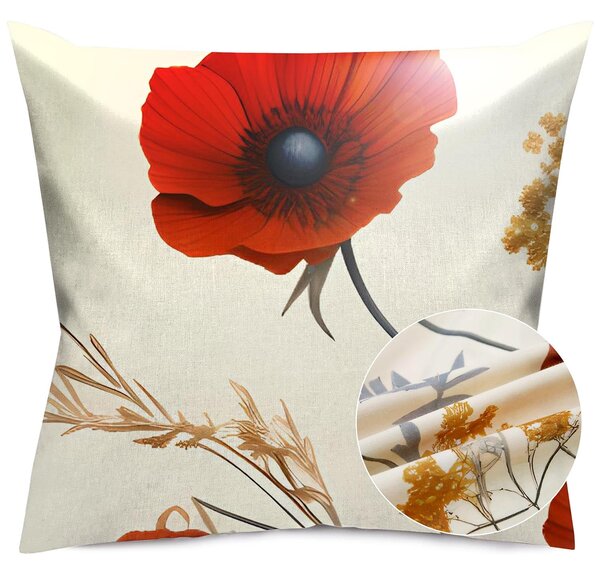 SATÉNOVÁ OBLIEČKA NA VANKÚŠ SATYNLOVE PREMIUM 40X40 CM KVETY