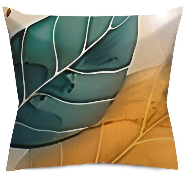 SATÉNOVÁ OBLIEČKA NA VANKÚŠ SATYNLOVE PREMIUM 40X40 CM LISTY