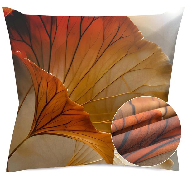 SATÉNOVÁ OBLIEČKA NA VANKÚŠ SATYNLOVE PREMIUM 40X40 CM LISTY