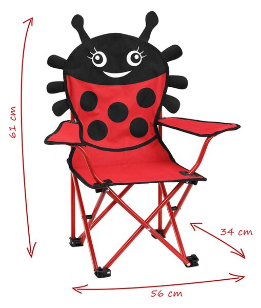 Detská skladacia stolička Beetle - sada 2 ks