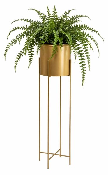 KOVOVÝ KVETINÁČ SO STOJANOM GOLDEN 95X21 CM ZLATÁ