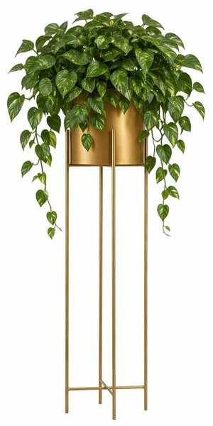 KOVOVÝ KVETINÁČ SO STOJANOM GOLDEN 95X21 CM ZLATÁ