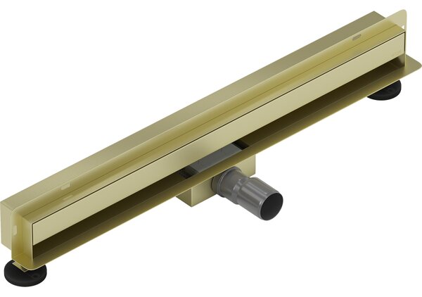 Mexen Flat Wall, sprchový žľab na stenu 2v1, 50 cm, zlatá matná, 1A30050