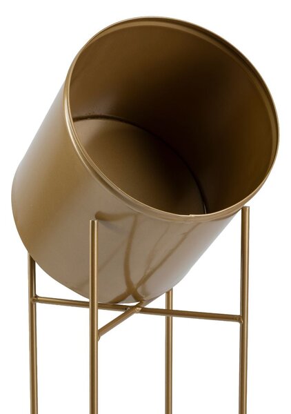 KOVOVÝ KVETINÁČ SO STOJANOM GOLDEN 95X21 CM ZLATÁ