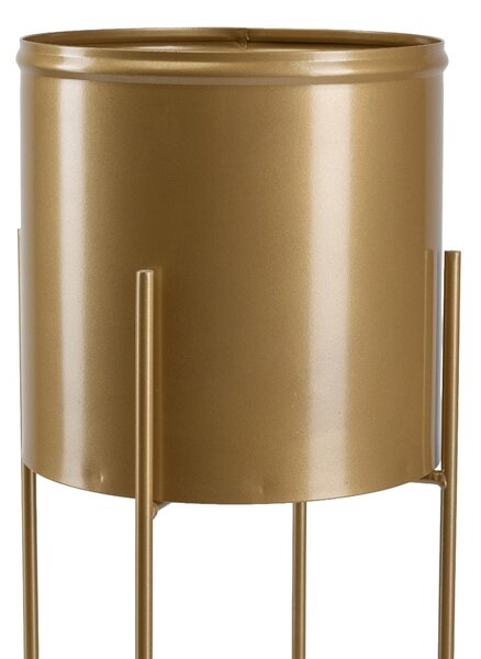 KOVOVÝ KVETINÁČ SO STOJANOM GOLDEN 95X21 CM ZLATÁ