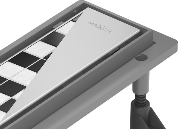 Mexen Flat ABS, sprchový odtokový žľab 2v1 60 cm, brúsená oceľ, 1069060