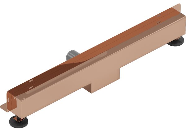 Mexen Flat Wall, sprchový žľab na stenu 2v1, 50 cm, ružové zlato, 1630050