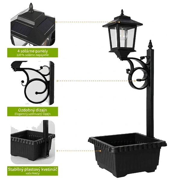 Bloomlamp™ Kvetináč So Solárnou Lampou