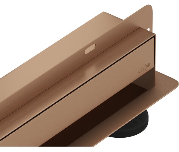 Mexen Flat Wall, sprchový žľab na stenu 2v1, 50 cm, medená matná, 1C30050