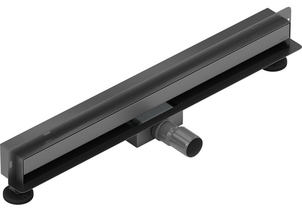 Mexen Flat Wall, sprchový žľab na stenu 2v1, 50 cm, brúsený grafit, 1E30050
