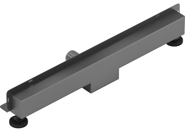 Mexen Flat Wall, sprchový žľab na stenu 2v1, 50 cm, brúsený grafit, 1E30050