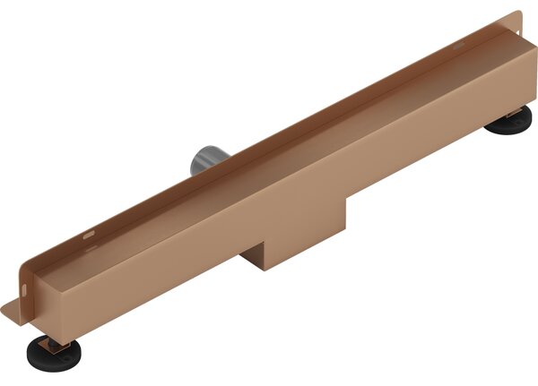 Mexen Flat Wall, sprchový žľab na stenu 2v1, 50 cm, medená matná, 1C30050