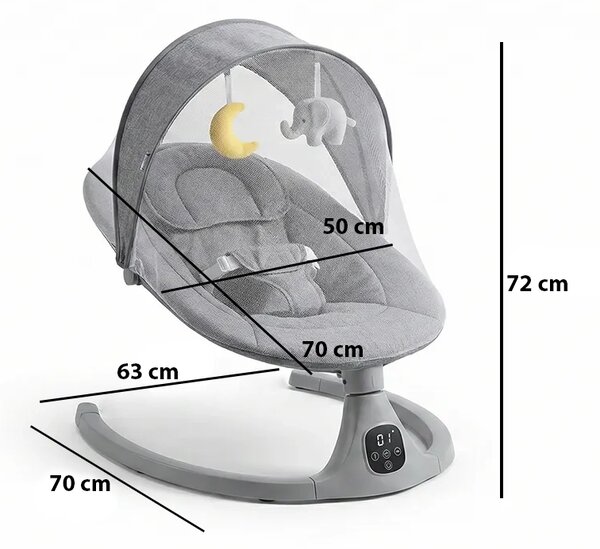 Elektrická Detská Hojdačka S Diaľkovým Ovládaním Rockybaby™, Ružová