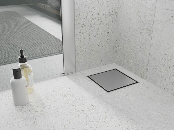Mexen Flat-Q M13 Podlahový Vpusť Štvorcový 15 x 15 cm, inox - 1010015