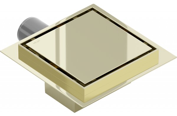 Mexen Flat-Q M13 podlahový vpust štvorcový 12 x 12 cm, zlatý - 1510012