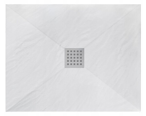 Rea White Rock, obdĺžniková sprchová vanička 100x80x3,5 cm, biela, REA-K5581