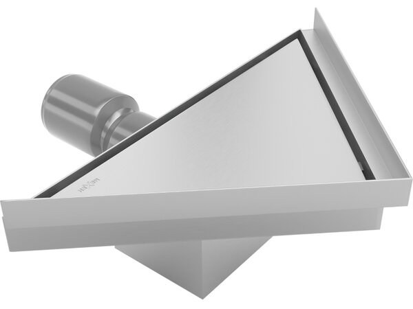 Mexen Flat-T M13 podlahový vpust trojuholníkový 20 x 20 cm, inox - 1010320