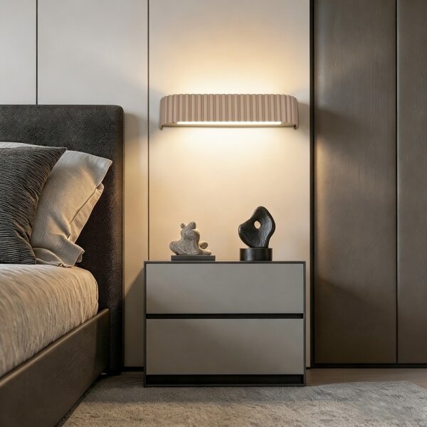 BRILAGI - stmievateľné nástenné LED svietidlo FALCON MODERN LED/14W/230V 40 cm béžová + diaľkový ovládač