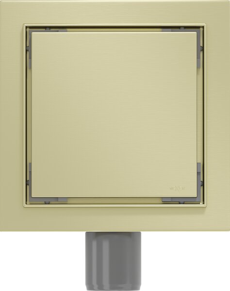 Mexen Flat-Q, bodový podlahový vpust 12 cm, zlatá matná, 1A10012