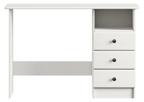 PC stôl 8844BK biely lak, kovové úchytky