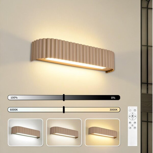 BRILAGI - stmievateľné nástenné LED svietidlo FALCON MODERN LED/14W/230V 40 cm béžová + diaľkový ovládač