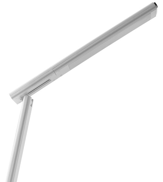 Stolná LED lampa biela syntetický materiál 3 režimy teploty svetla so stmievačom a držiakom na perá nastaviteľné tienidlo moderná kancelária