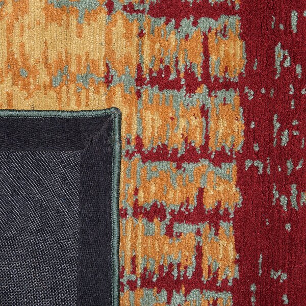 Koberec viacfarebný polyester 140 x 200 cm abstraktný vzor obdĺžnikový tvar boho štýl
