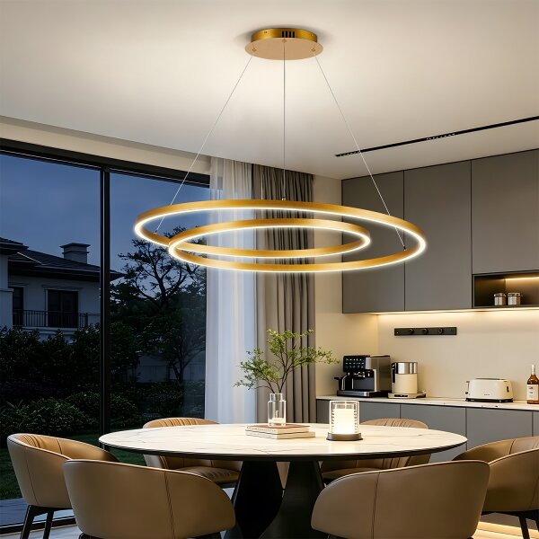 BRILAGI-LED Stmievateľný luster na lanku TWISTER LED/105W/230V 3000-6000K zlatá+DO