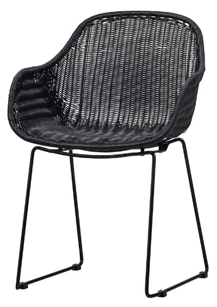 Willow ratanová stolička čierna